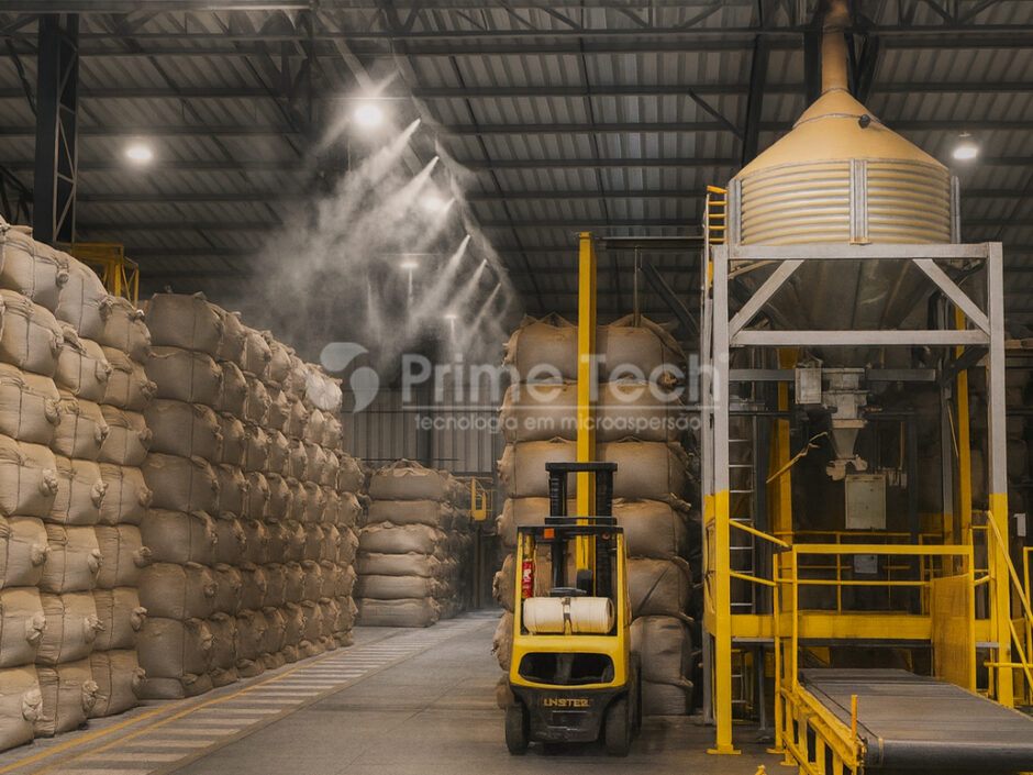Controle Climático para Armazenamento de Café: Tecnologia de Microaspersão | Prime Tech